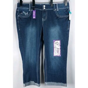 Series 31 Jeans Selena Low Rise Skinny Crop Wms Size 14 Dark Wash New
